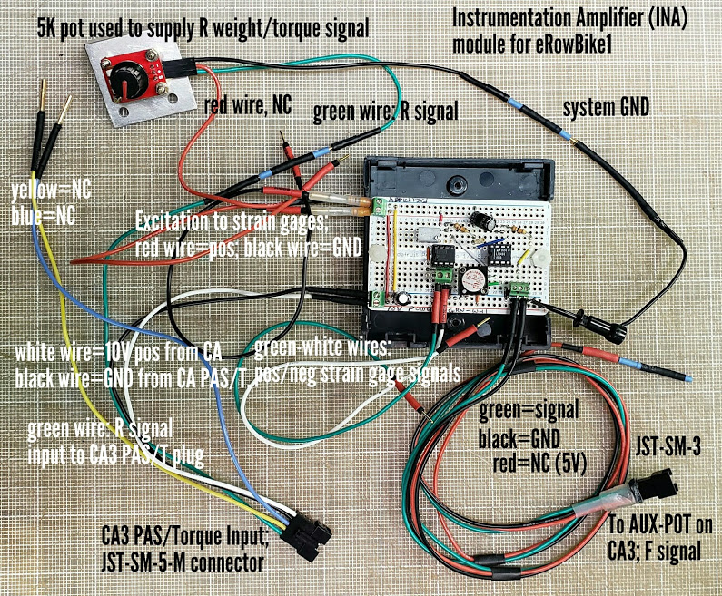 photo of Tringa INA board with strain gage inputs