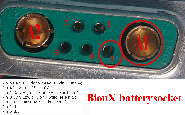 photo of BionX battery dsub connector from ES