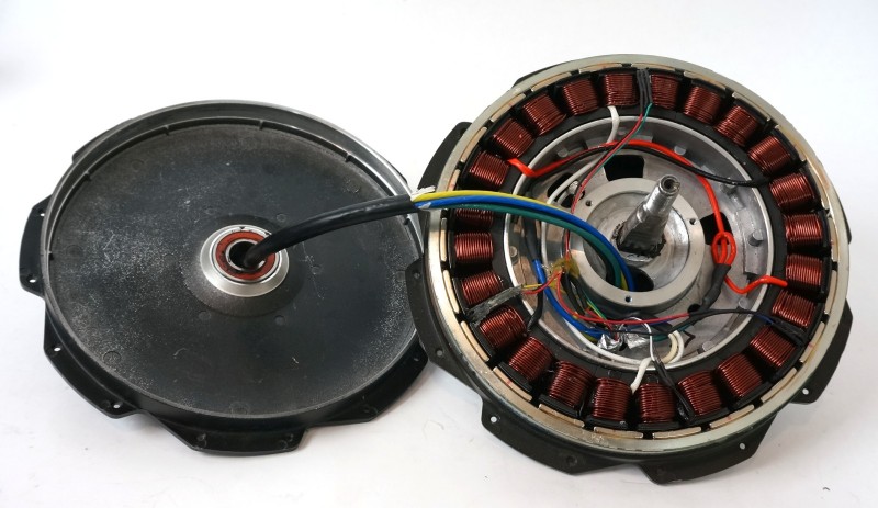 photo of BionX motor opened up