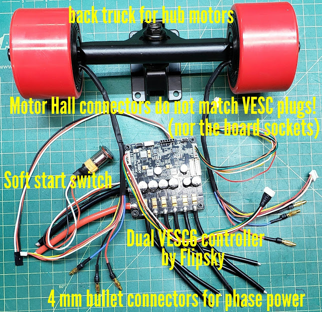 bogie_skateboard_hubmotor_and_vesc_dual_controller_photo