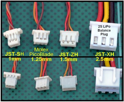 connectors_small_JST_and_Molex_photo